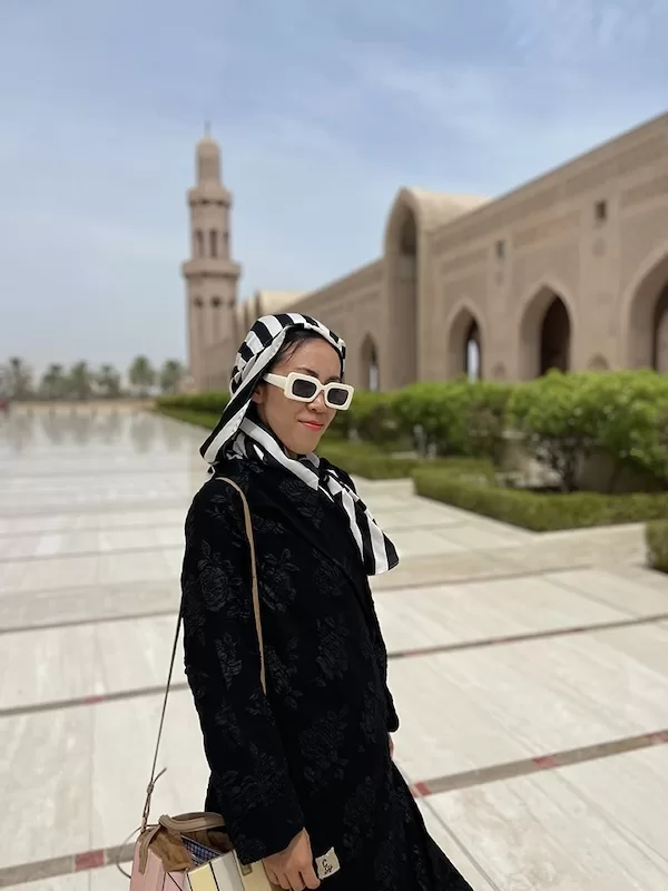 Stella Guan in Muscat, Oman, on her nomadic adventure