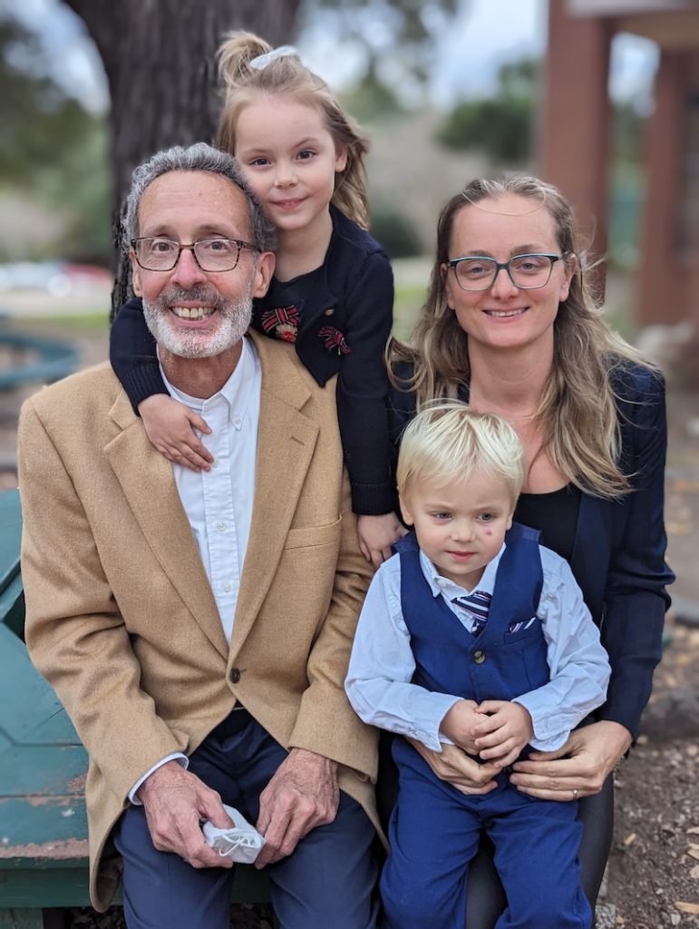 The Outlaws: Jefre, Ella, Remi, and Astrid in a family picture, December 2023.