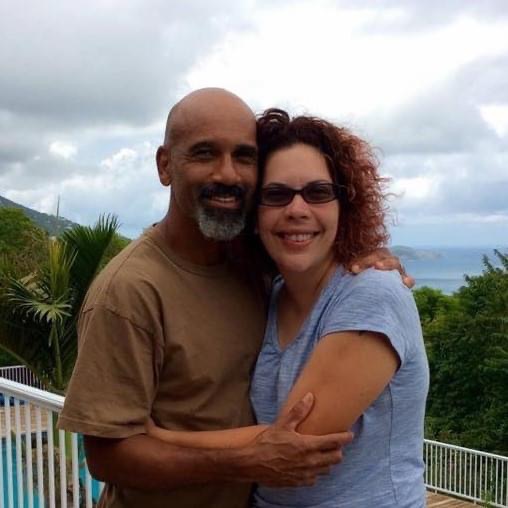 The author and husband, Paul months before Hurricane Maria in St. Thomas.