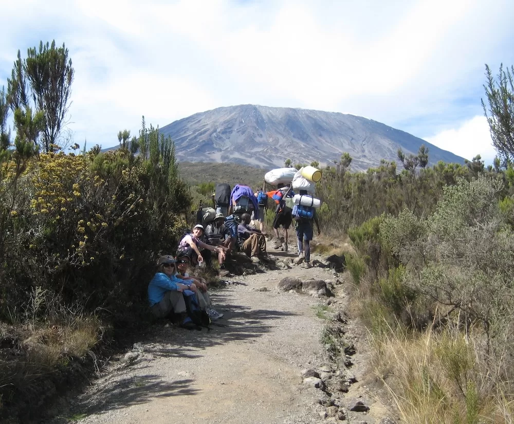 Descent to Horombo Huts.