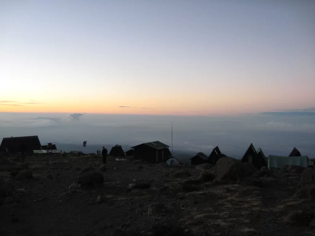 Horombo Huts, where the group pitched its tents on the last night of the trek.
