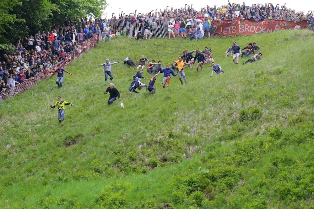 The mayhem of cheese rolling.