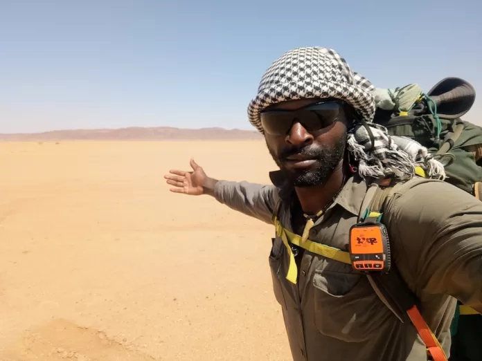 Mario Rigby in the middle of the Sahara desert in Sudan. All photos courtesy of the author.