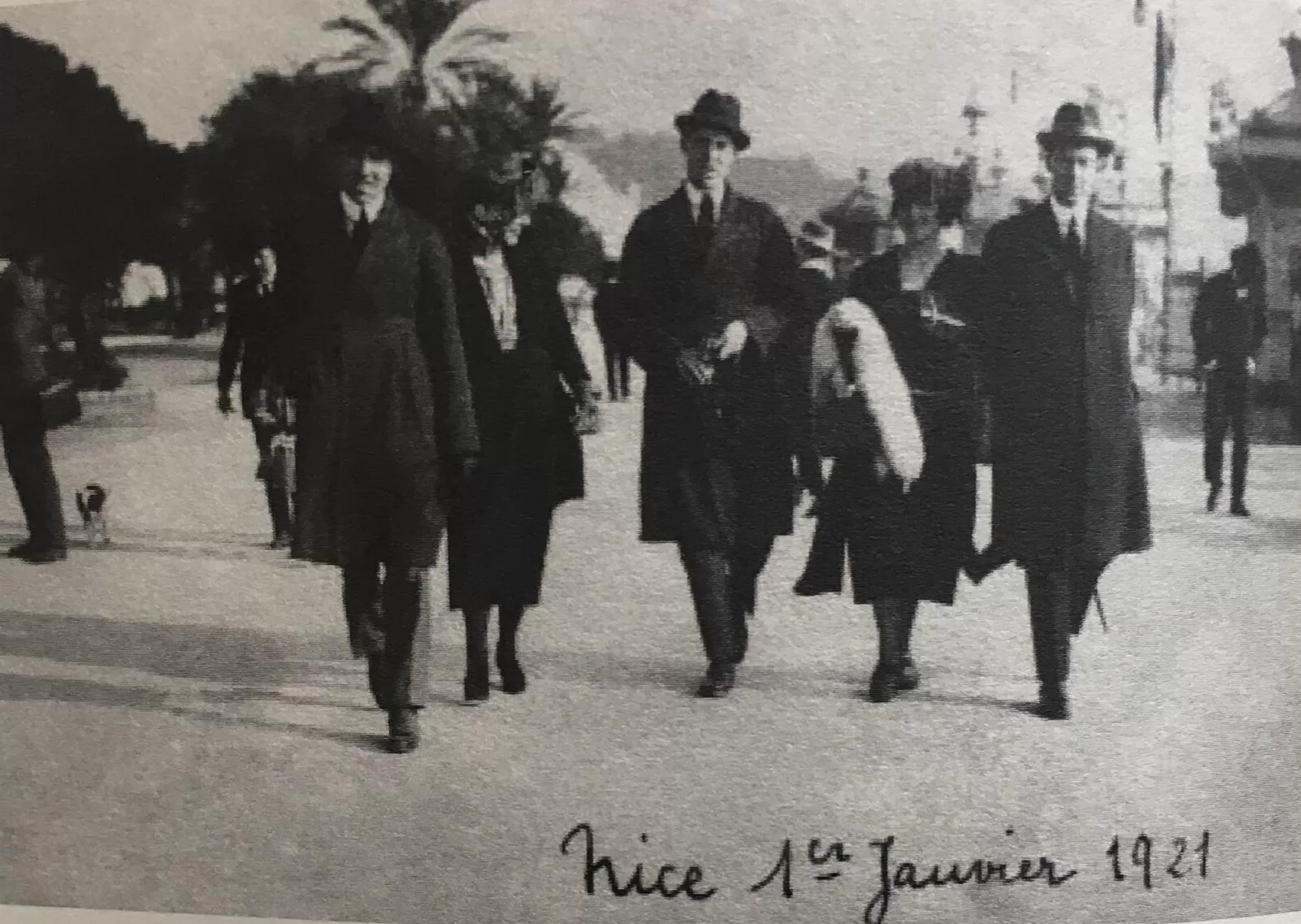 Nice, France, January 1921. On the left, Enver Kenber; in the middle, Edib Kenber. Photo courtesy of the author.