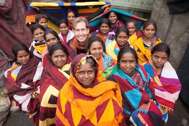 Given jobs to 25 women making traditional bedcovers