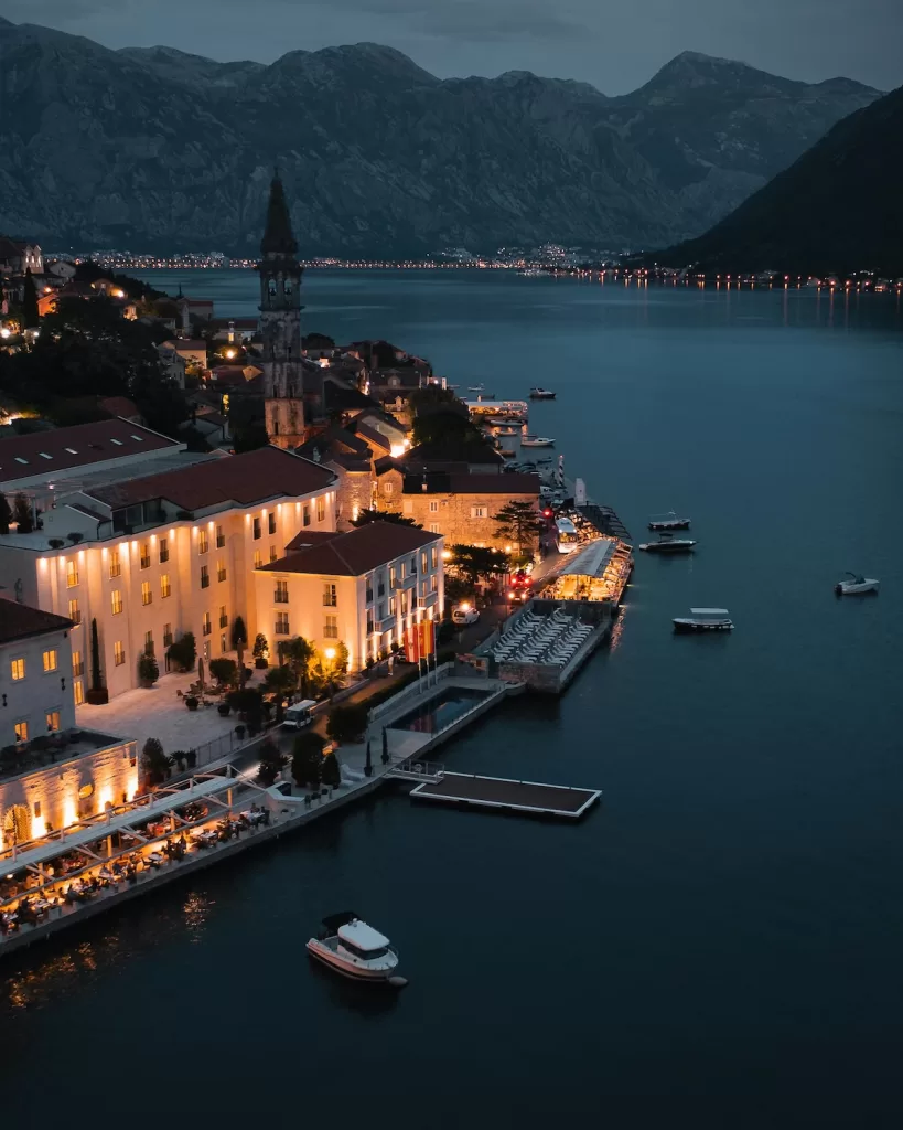 Montenegro at night.