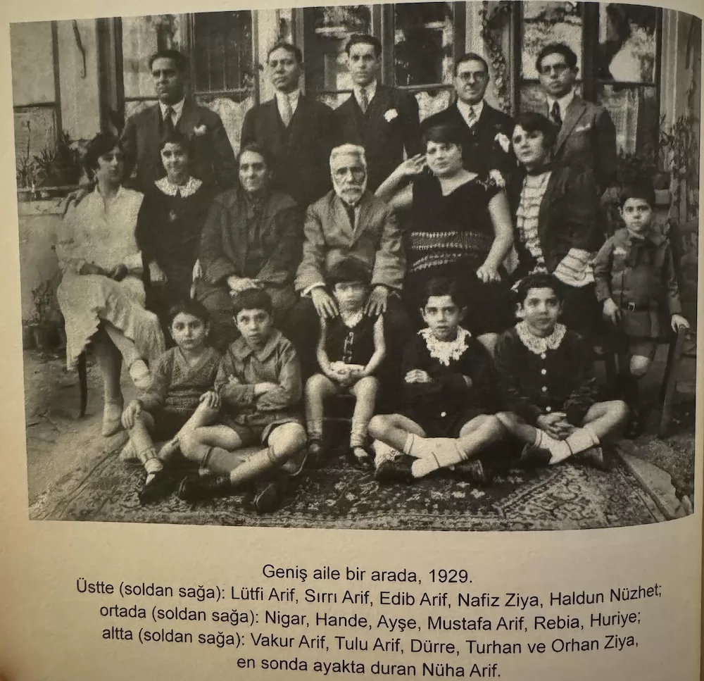 The extended family of Mustafa Arif Efendi together, 1929.