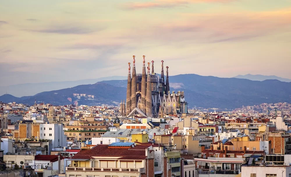 The Church of La Sagrada Familia, by Antoni Gaudi, Barcelona. Spain.