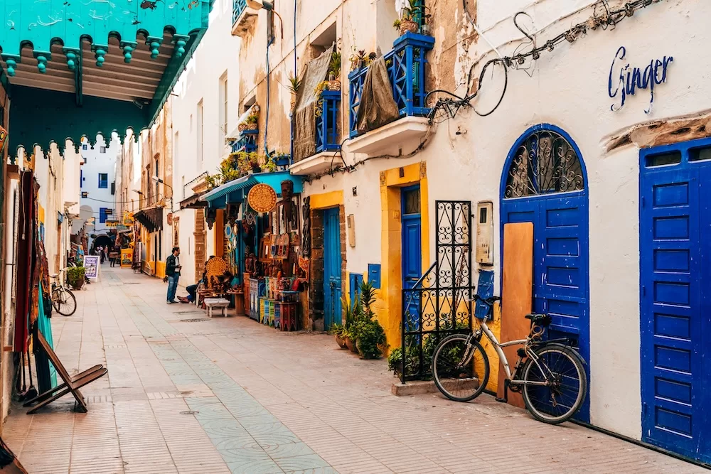 One of Essaouira’s colorful souks.