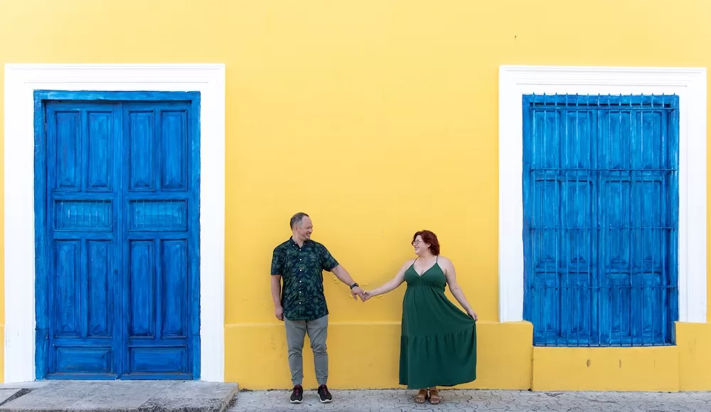 Jen Barnett and Brett Andrews in Merida, Mexico.