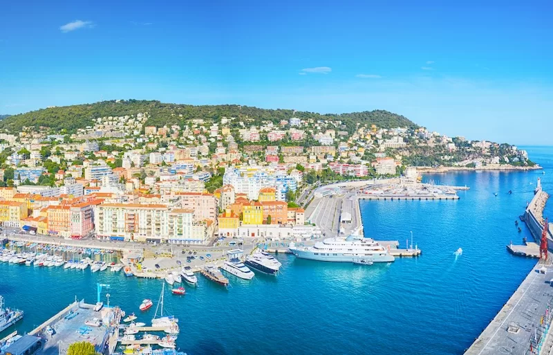 The Old Port of Nice on the French Riviera.