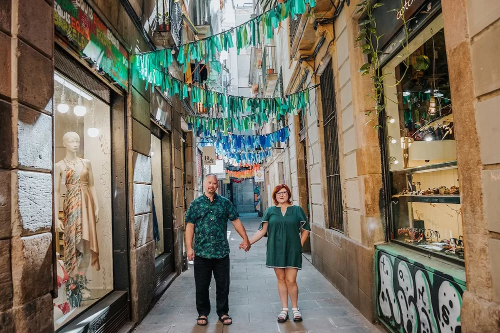 Jen and Brett in Barcelona.