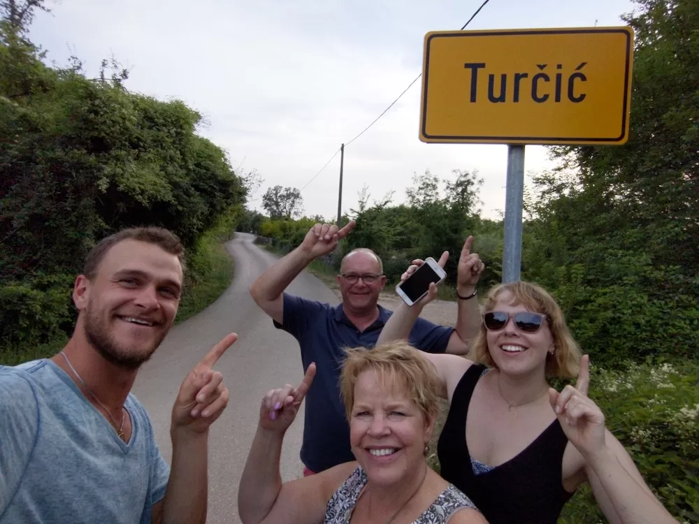 The family at the village of our namesake.
