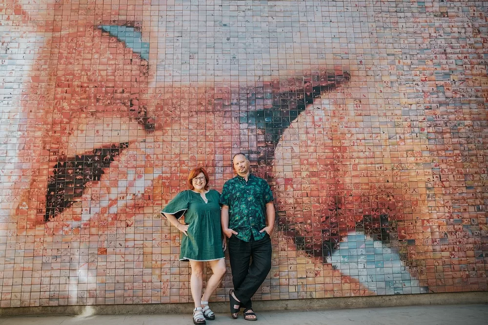 Jen and Brett in Barcelona.