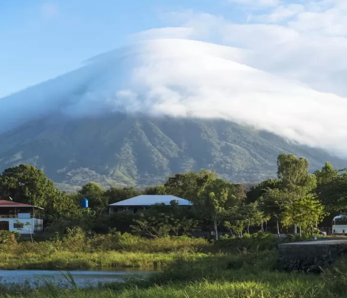 The view of Volcano Conception from Lake Nicaragua.