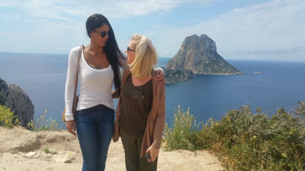 Exploring Ibiza's breathtaking beauty with my mother, one unforgettable moment at a time.