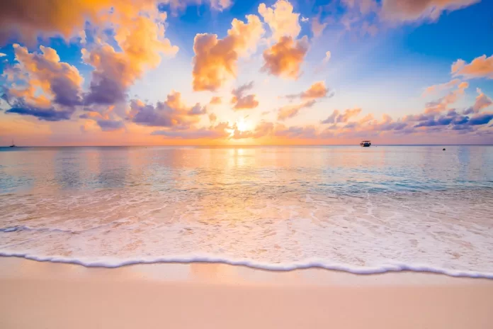 A typical sunset in Grand Cayman.