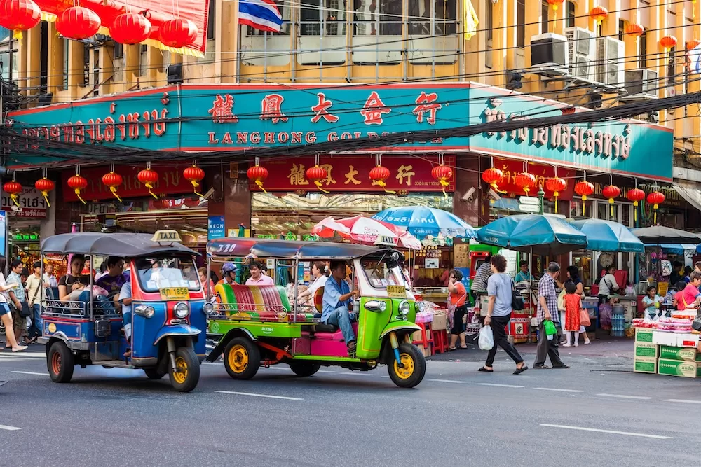 Tuktuk (rickshaw) drivers in Bangkok, Thailand. 