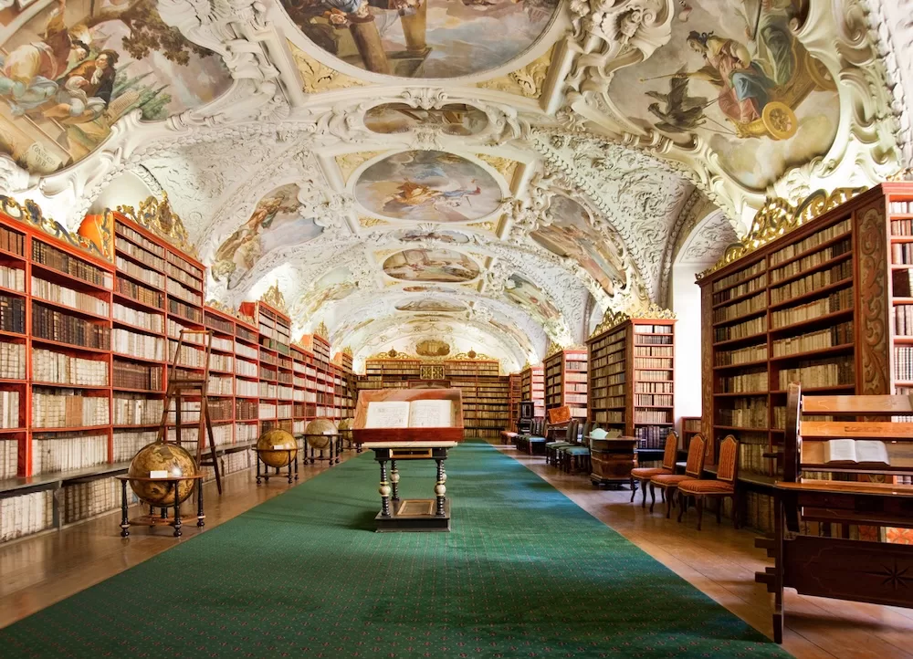 The Strahov Library in Prague, Czech Republic.