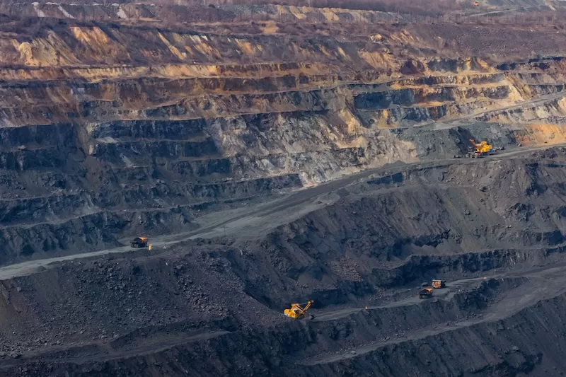 An iron ore quarry in Ukraine highlights the country’s vast mineral resources.