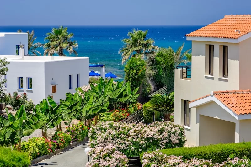 Luxurious holiday beach villas on Cyprus.